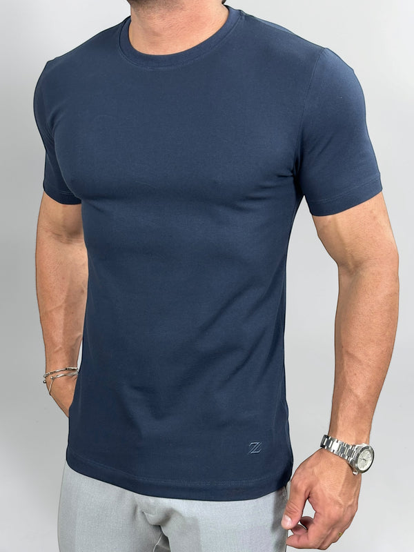 CAMISETA ESSENTIAL COTTON PREMIUM AZUL MARINHO ZIGMA