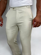 CALÇA ALF VIENA AJUSTE LATERAL AREIA ZIGMA