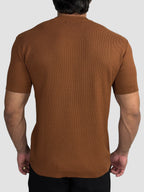 CAMISETA TRICO TEXTURE CASTANHO ZIGMA