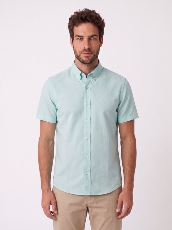 CAMISA M/C CAMBRIDGE OXFORD VERDE AGUA ZIGMA