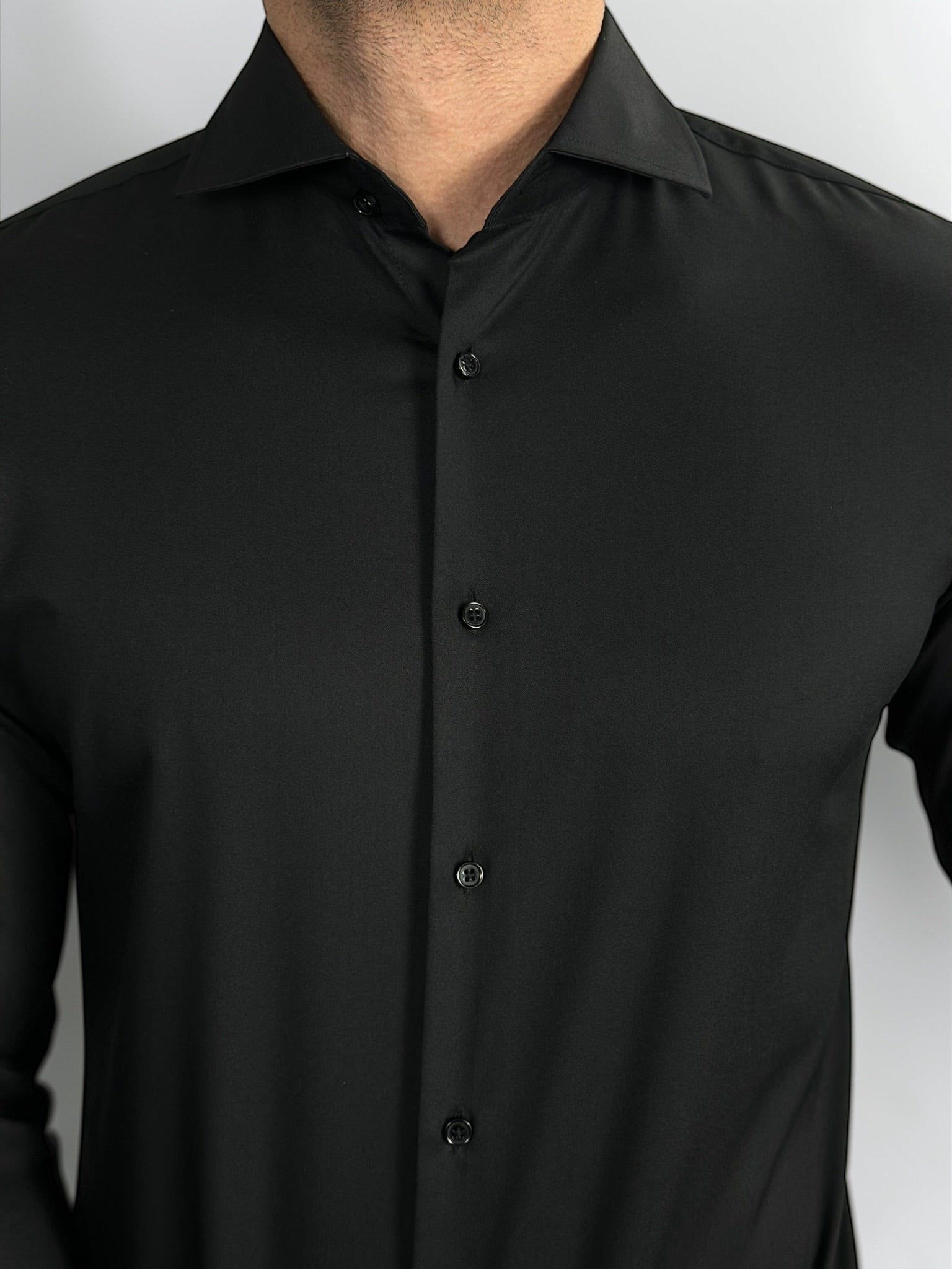 CAMISA M/L TECHMODAL SLIM FIT PRETA ZIGMA
