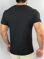CAMISETA HENLEY TRICOT HERITAGE PRETA URBO