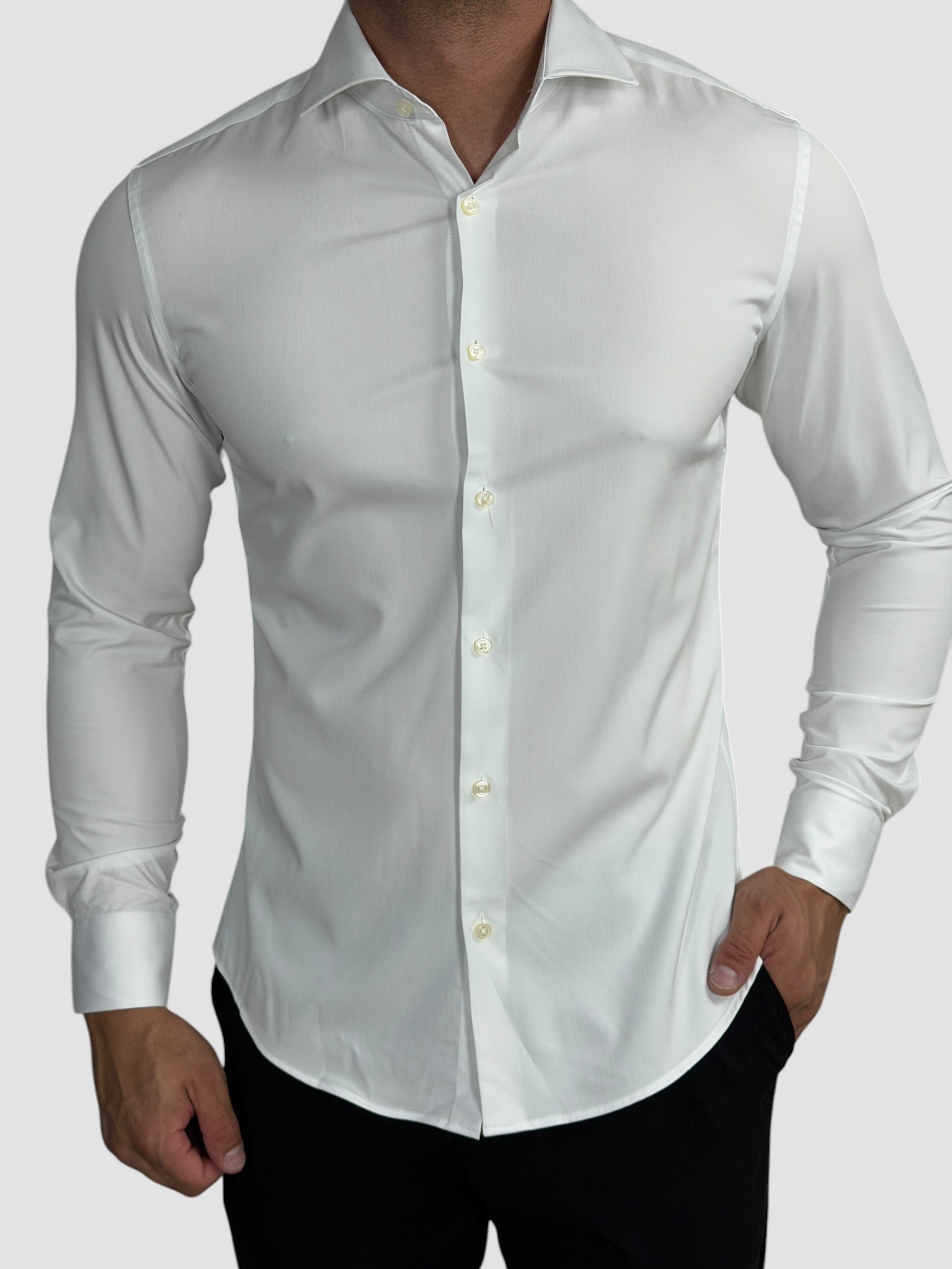 CAMISA M/L TECHMODAL SLIM FIT BRANCA ZIGMA