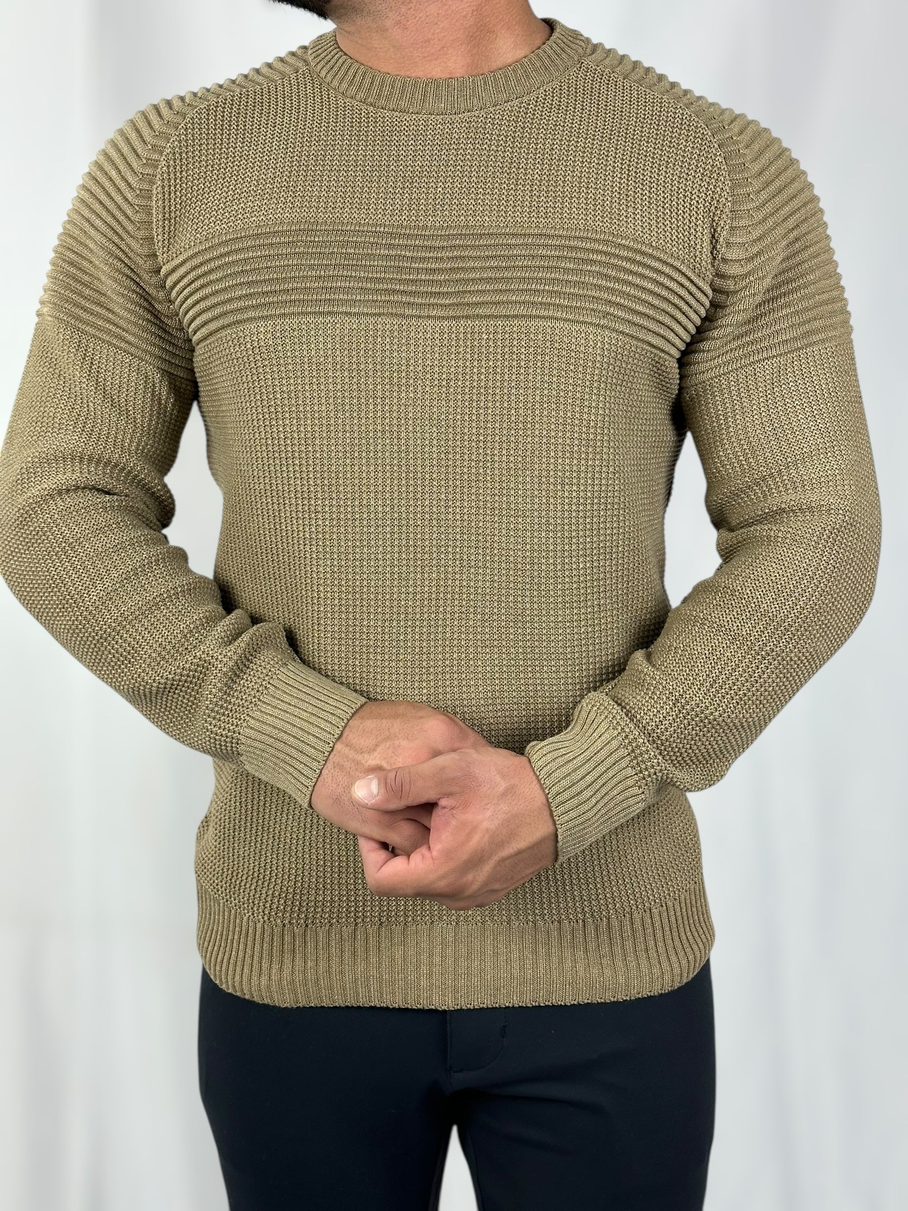 SUETER TRICOT NORD BEGE ZIGMA