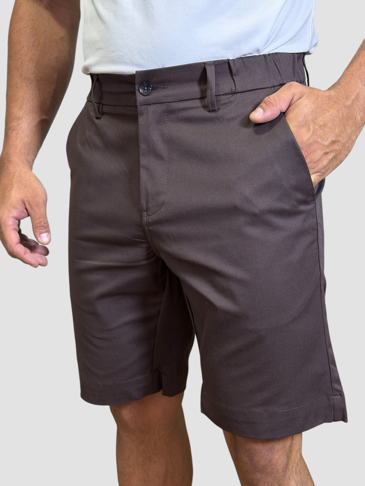 BERMUDA PORTOFINO SARJA STRETCH MARROM ZIGMA