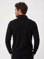 SUETER TRICÔ QUARTER ZIPER TEXTURE PRETO ZIGMA