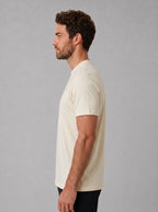 CAMISETA SUEDINE GOLA CRUZADA CREME ZIGMA