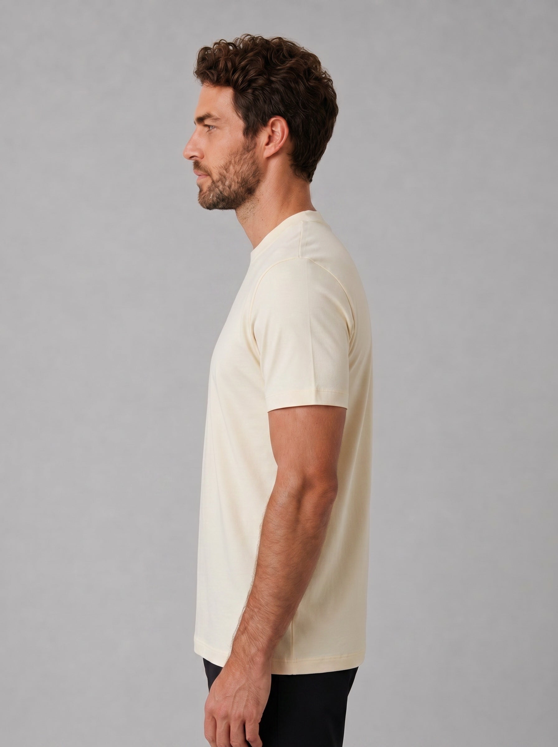 CAMISETA SUEDINE GOLA CRUZADA CREME ZIGMA