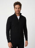 SUETER TRICÔ QUARTER ZIPER TEXTURE PRETO ZIGMA