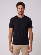 CAMISETA GIZA DUPLO ALGODAO EGIPCIO PRETO ZIGMA