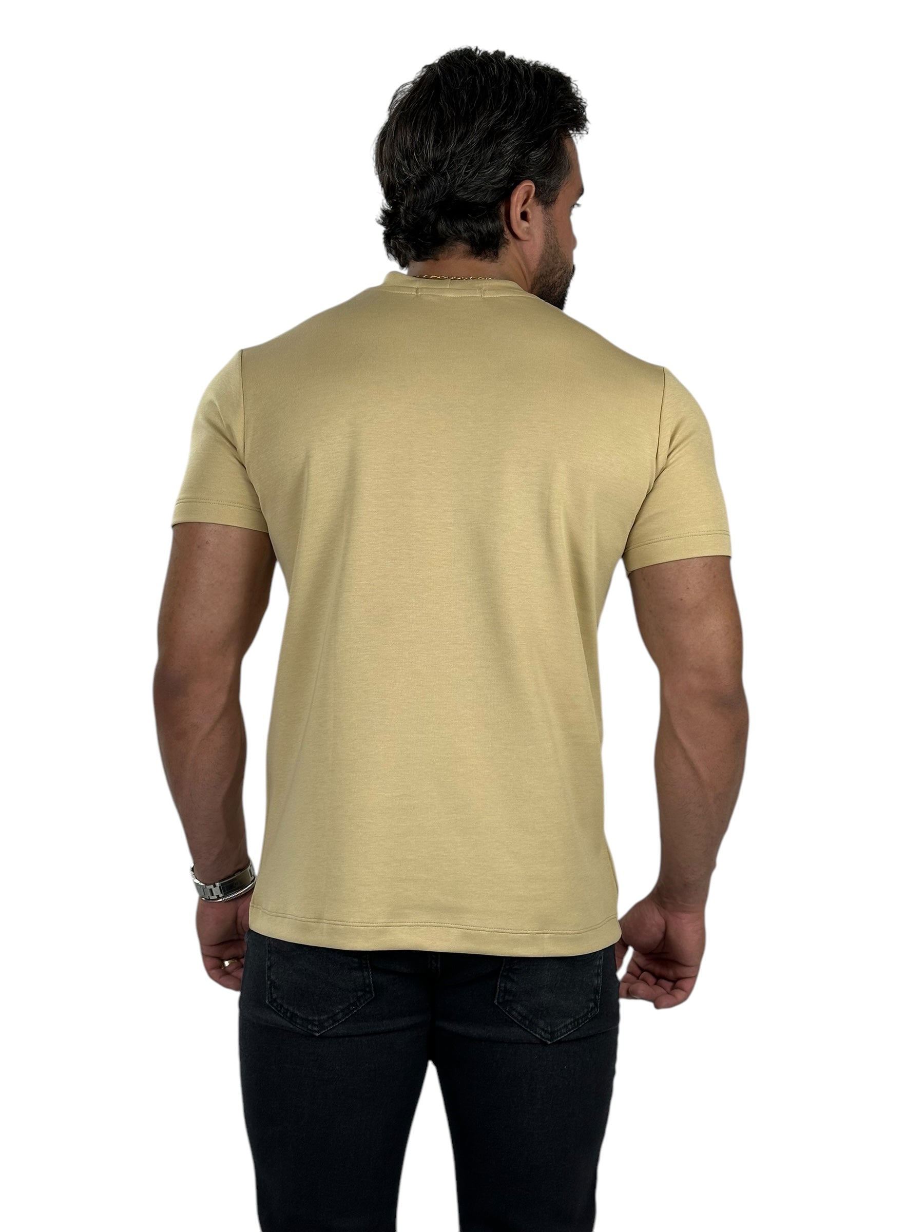 CAMISETA SUPERSOFT GOLA MEDIA  BEGE ZIGMA