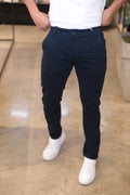 CALÇA SLIM CHINO STRECH MARINHO SOFT LEE
