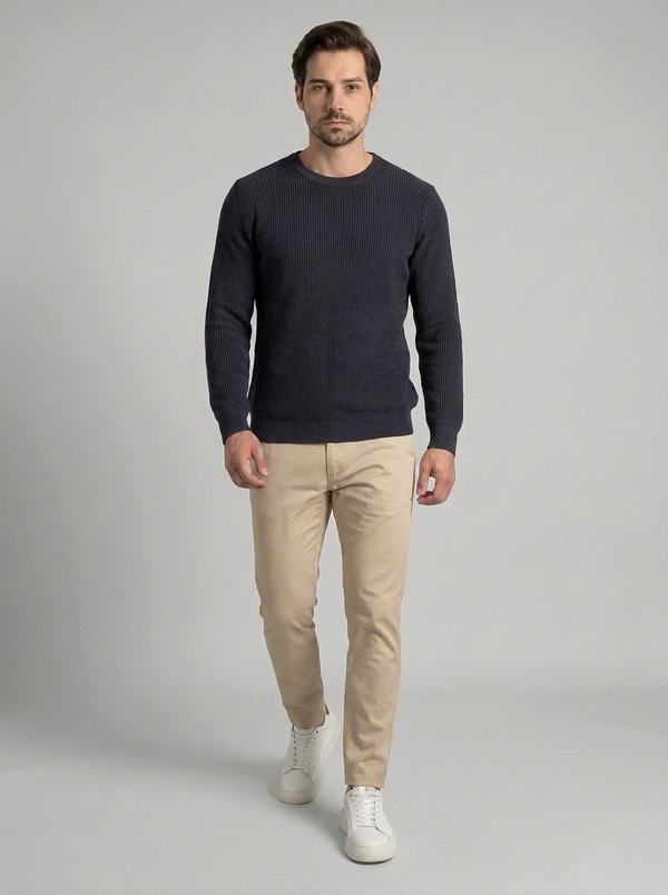 SUETER TRICO TEXTURE AZUL MARINHO ZIGMA