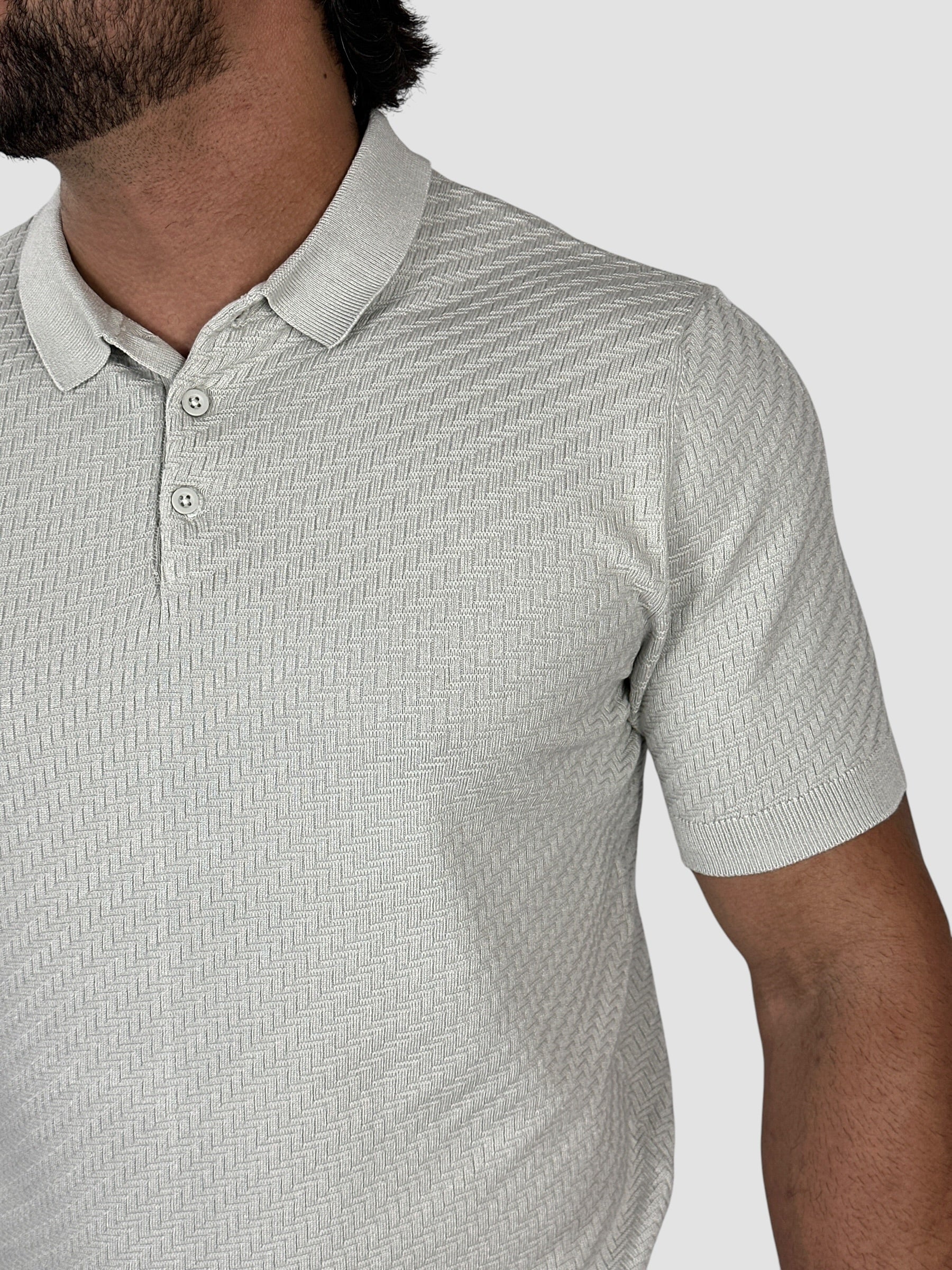 GOLA POLO TRAMA MILANO CINZA ZIGMA