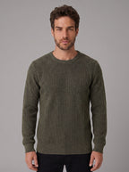 SUETER TRICOT WAFFLE VERDE MILITAR ZIGMA