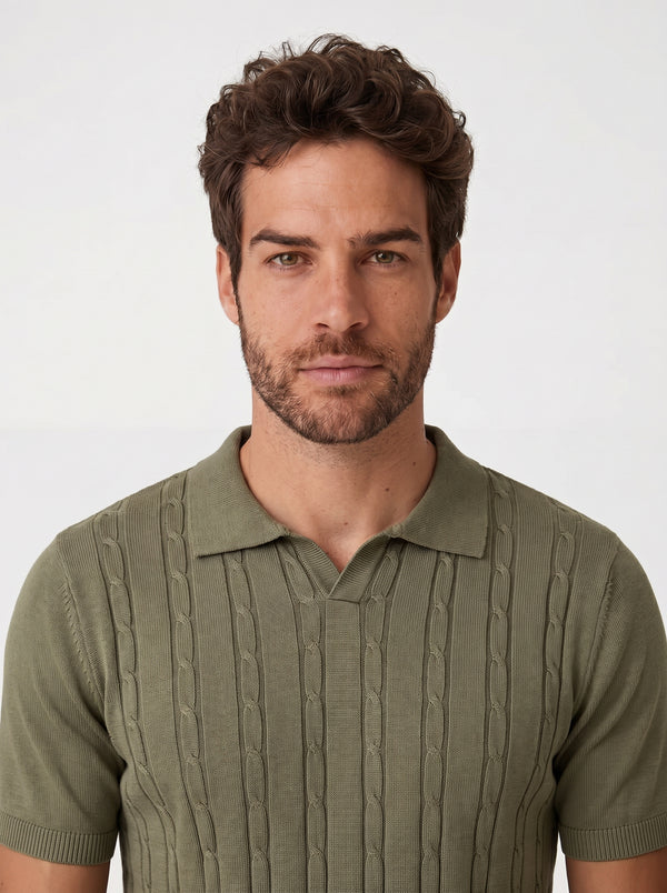 POLO RIVIERA V TRICOT VERDE ZIGMA