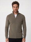 SUETER TRICÔ QUARTER ZIPER TEXTURE VERDE ZIGMA