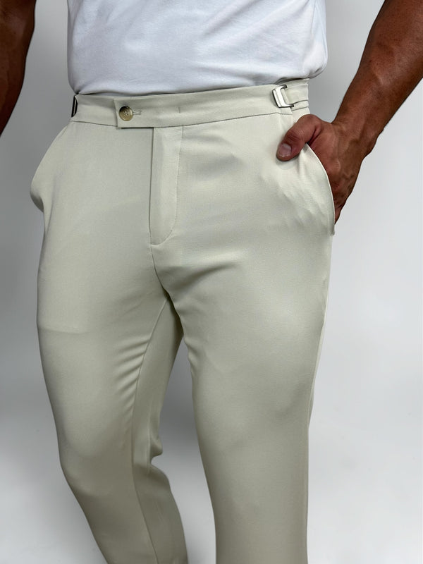 CALÇA ALF VIENA AJUSTE LATERAL AREIA ZIGMA