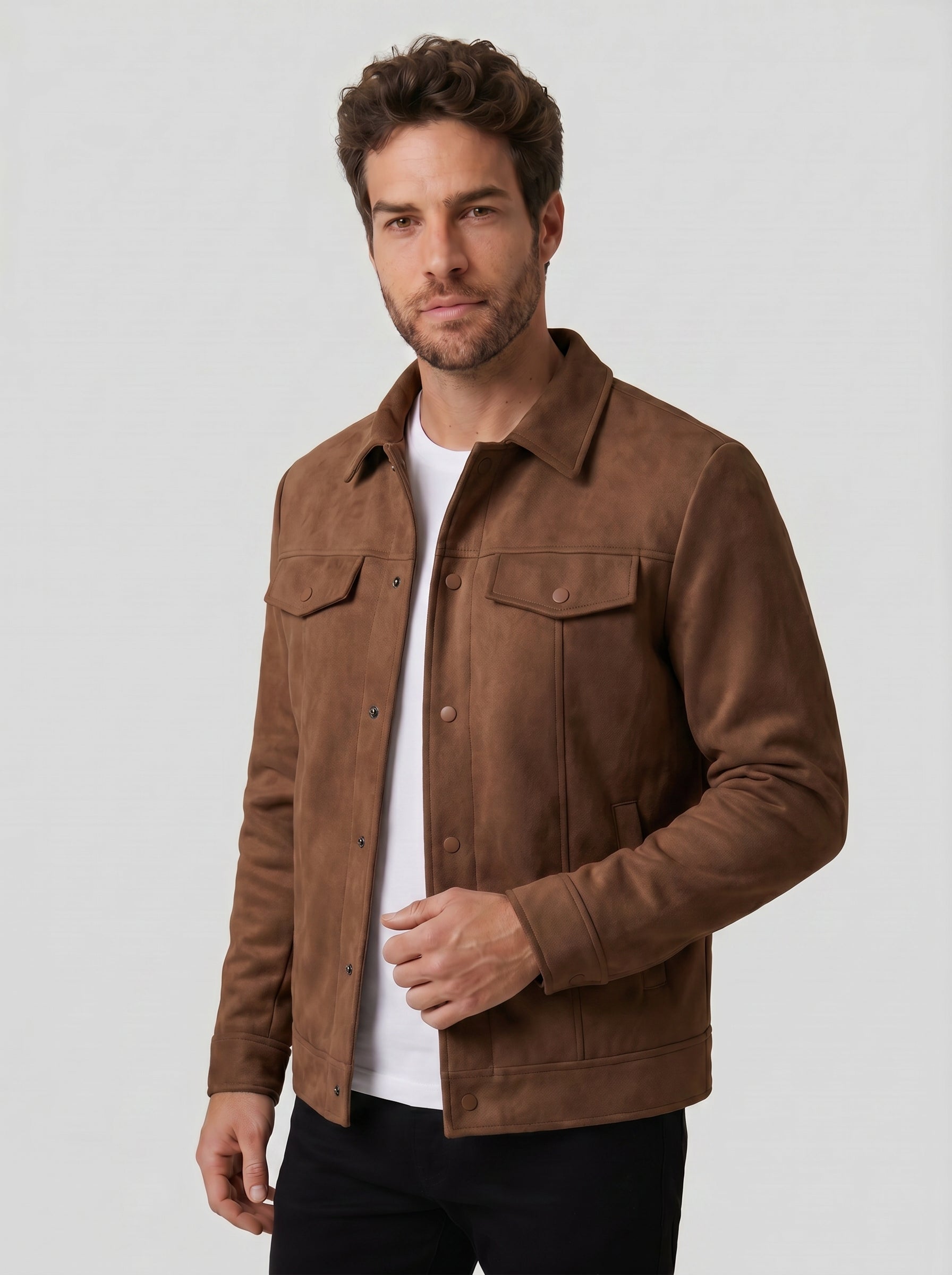JAQUETA SUEDE SHERPA ASPEN MARROM ZIGMA