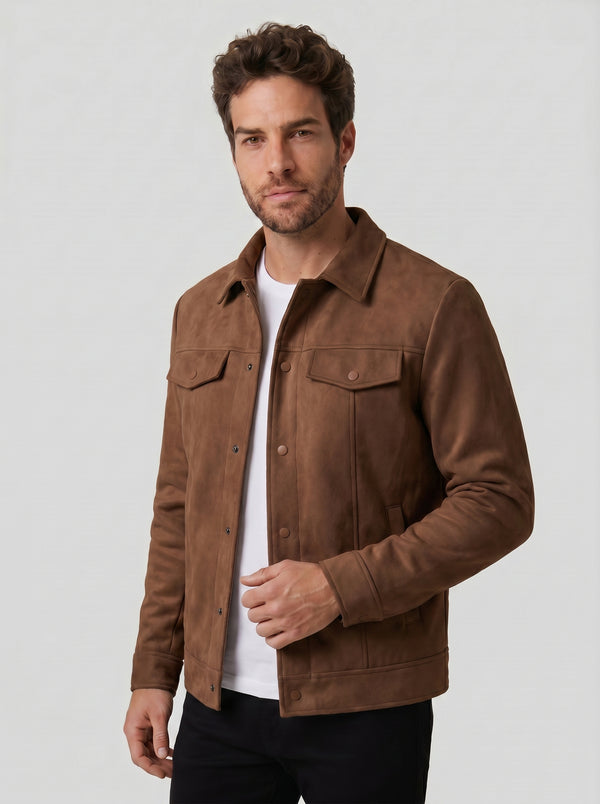 JAQUETA SUEDE SHERPA ASPEN MARROM ZIGMA