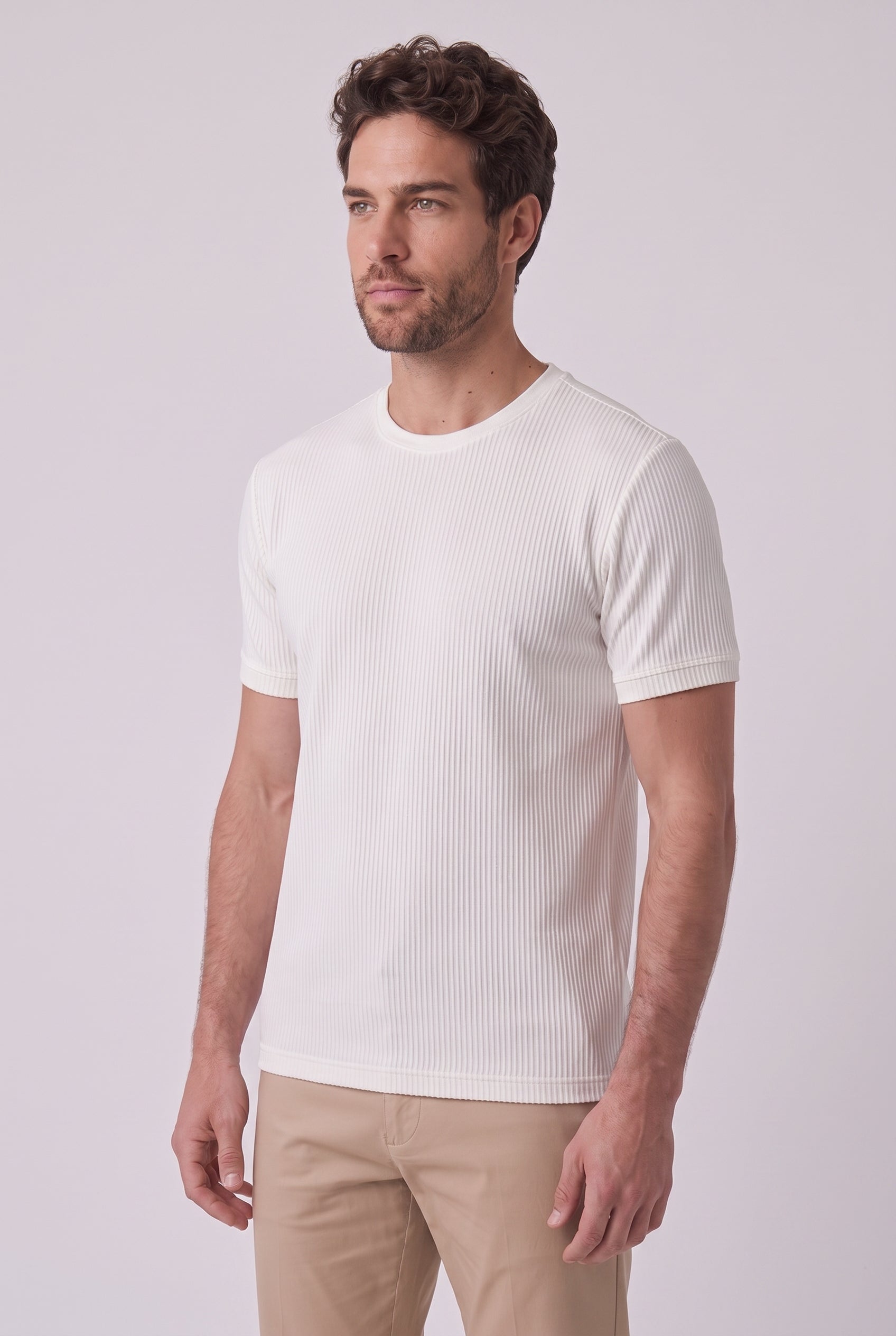 CAMISETA RAVELLO CANELADA BRANCA ZIGMA