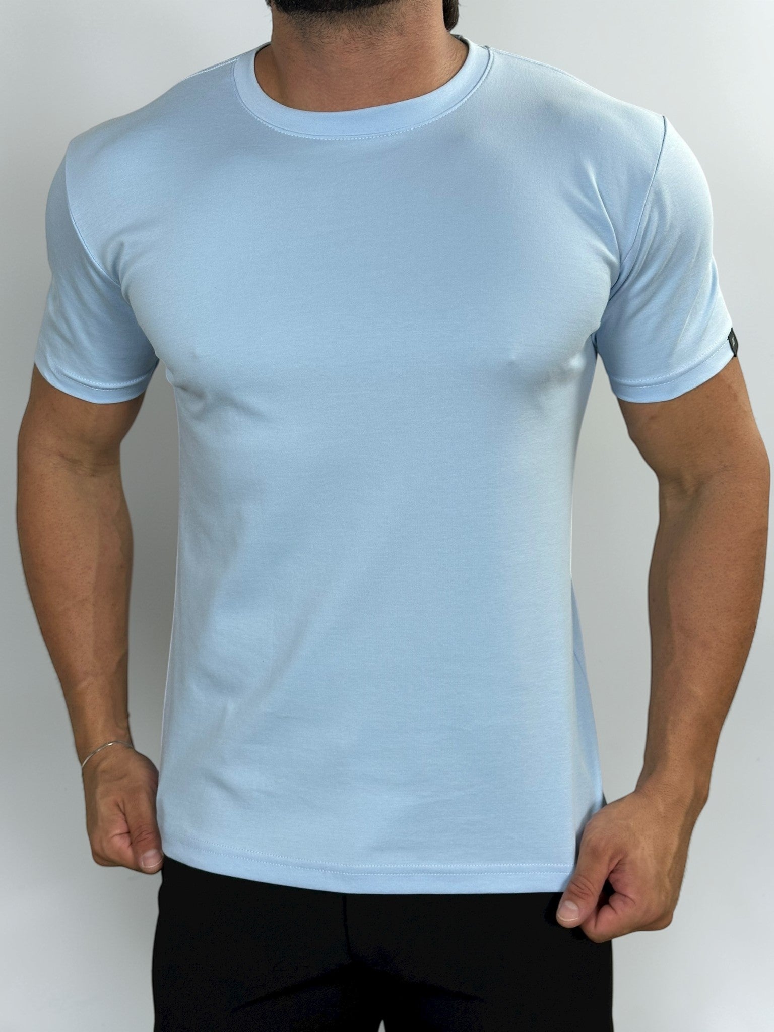 CAMISETA PIMA INTERLOCK AZUL CLARO ZIGMA