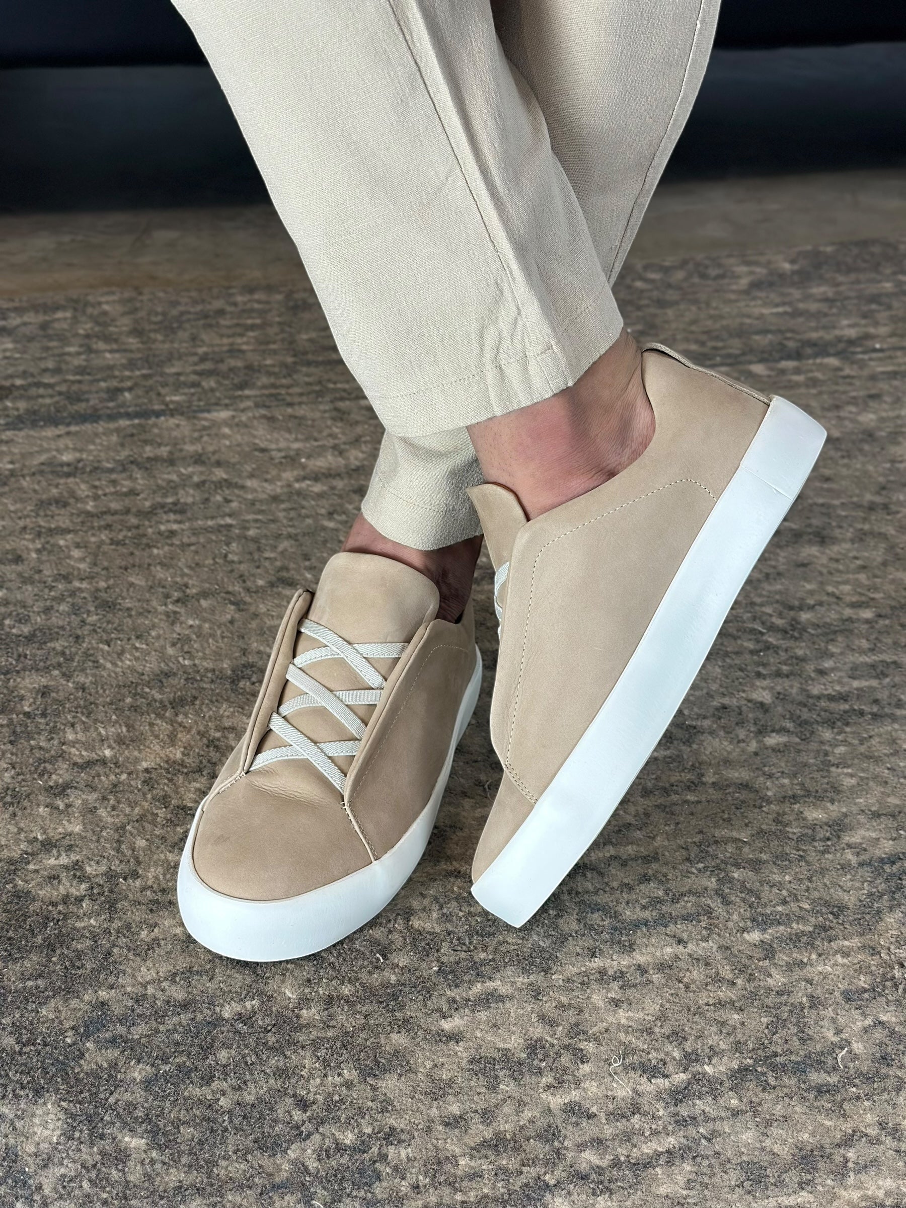 SNEAKER ZEG ELASTIC MINIMAL AREIA ZIGMA