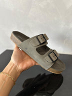 BIRKEN COURO CINZA ZIGMA