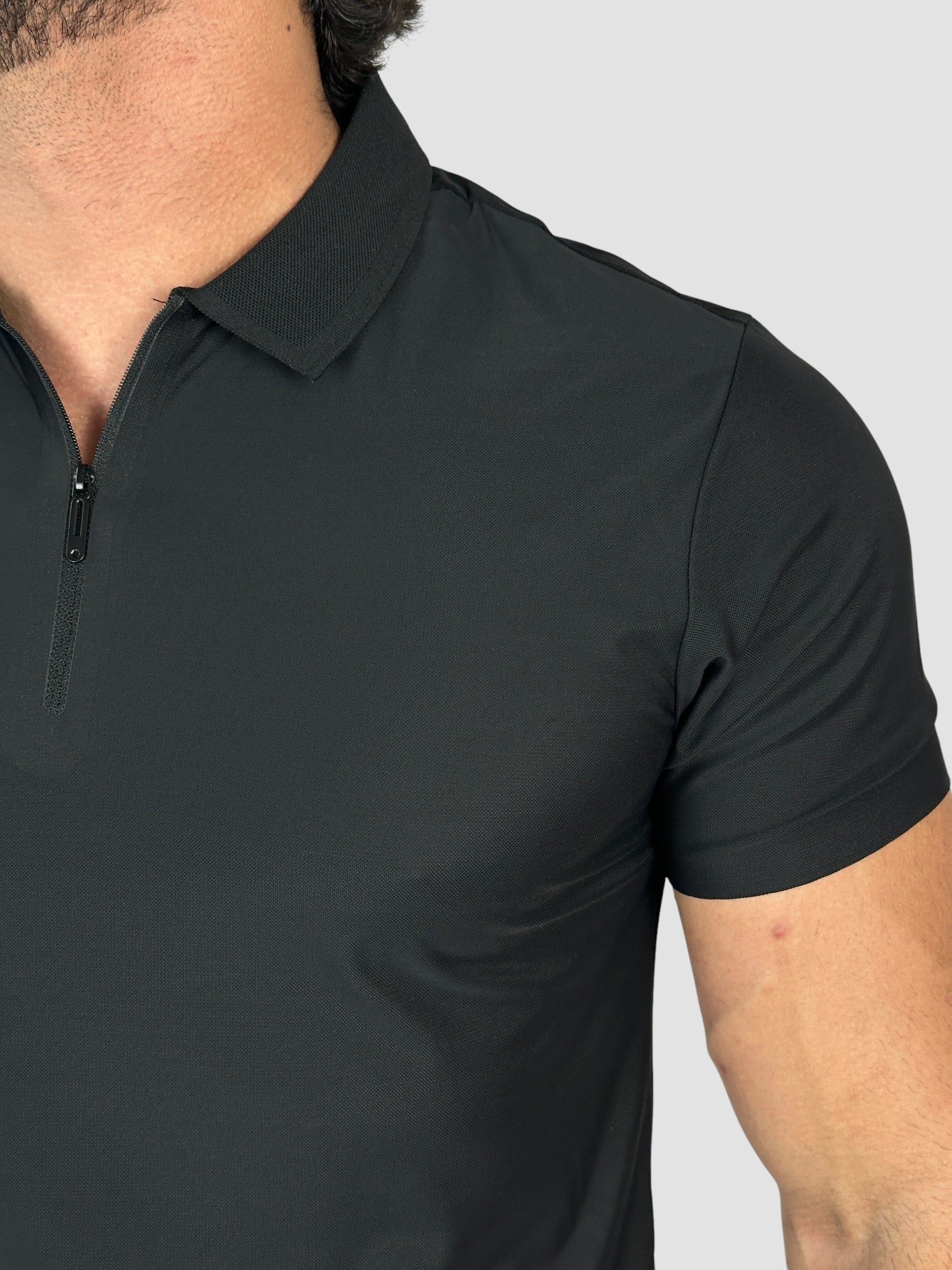 GOLA POLO TECH C/ZIPER PRETA ZIGMA