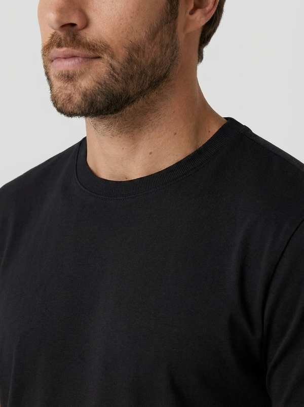 CAMISETA ESSENTIAL COTTON PREMIUM PRETA ZIGMA