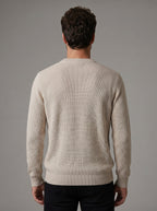 SUETER TRICOT CANELADO AREIA ZIGMA