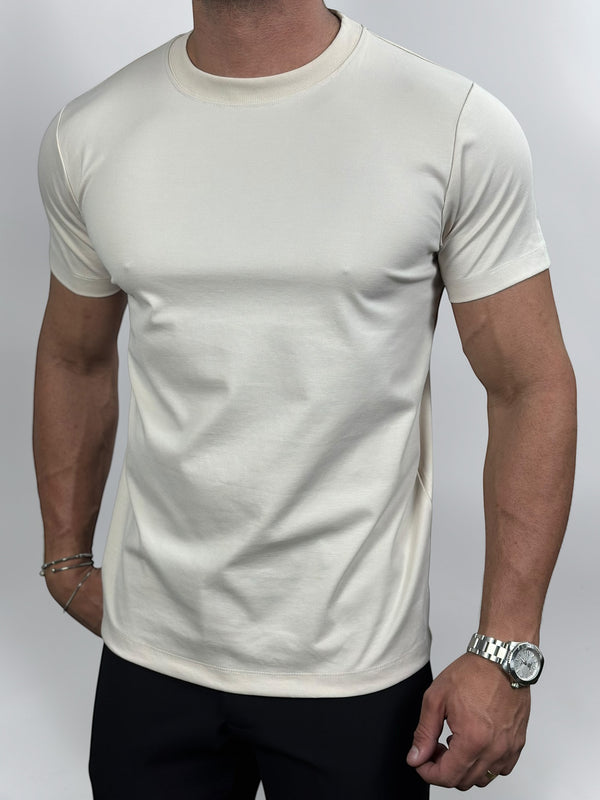 CAMISETA COMFORT STRETCH BEGE ZIGMA
