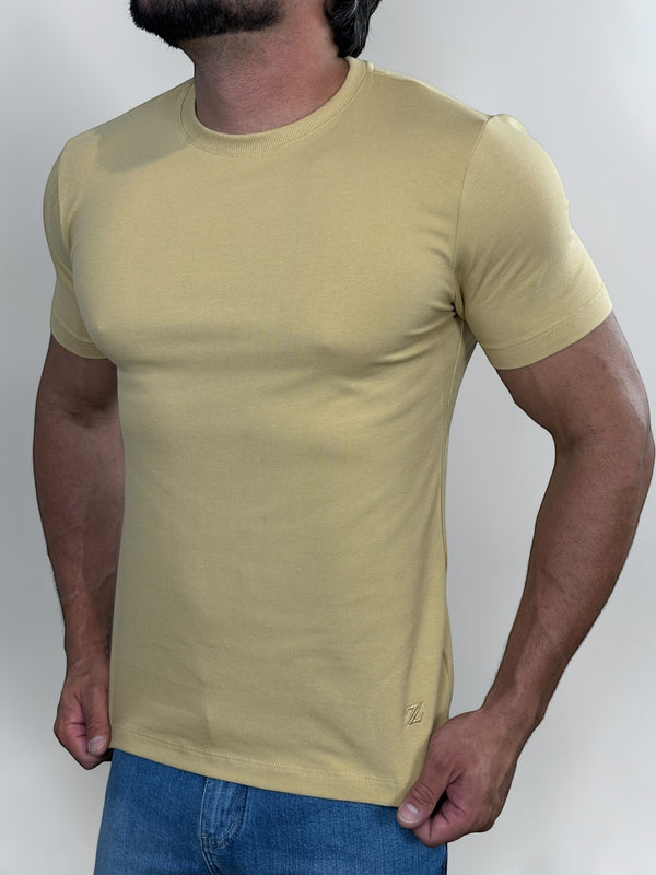 CAMISETA ESSENTIAL COTTON PREMIUM BEGE ZIGMA