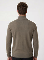 SUETER TRICÔ QUARTER ZIPER TEXTURE VERDE ZIGMA