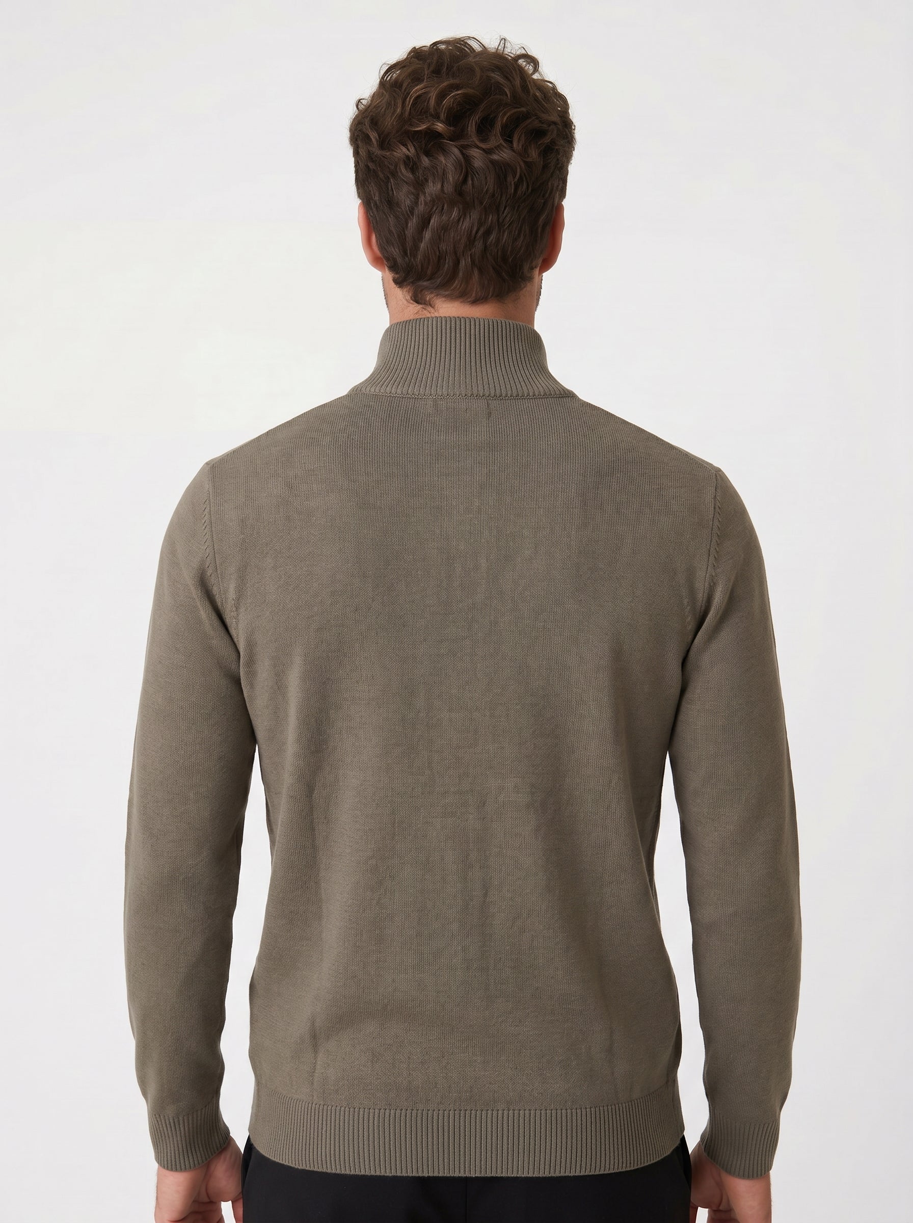SUETER TRICÔ QUARTER ZIPER TEXTURE VERDE ZIGMA