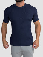 CAMISETA TRICO TEXTURE AZUL MARINHO ZIGMA