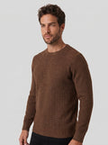 SUETER TRICOT WAFFLE MARROM ZIGMA