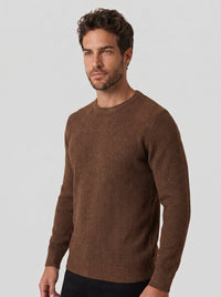 SUETER TRICOT WAFFLE MARROM ZIGMA