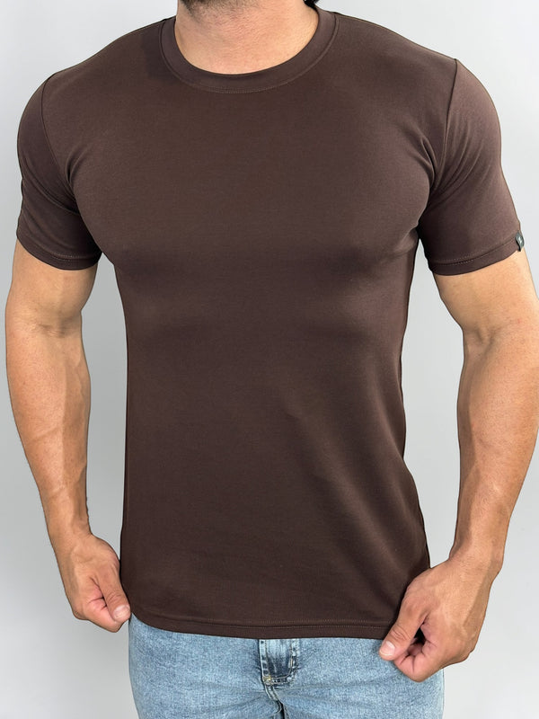 CAMISETA PIMA INTERLOCK MARROM ZIGMA