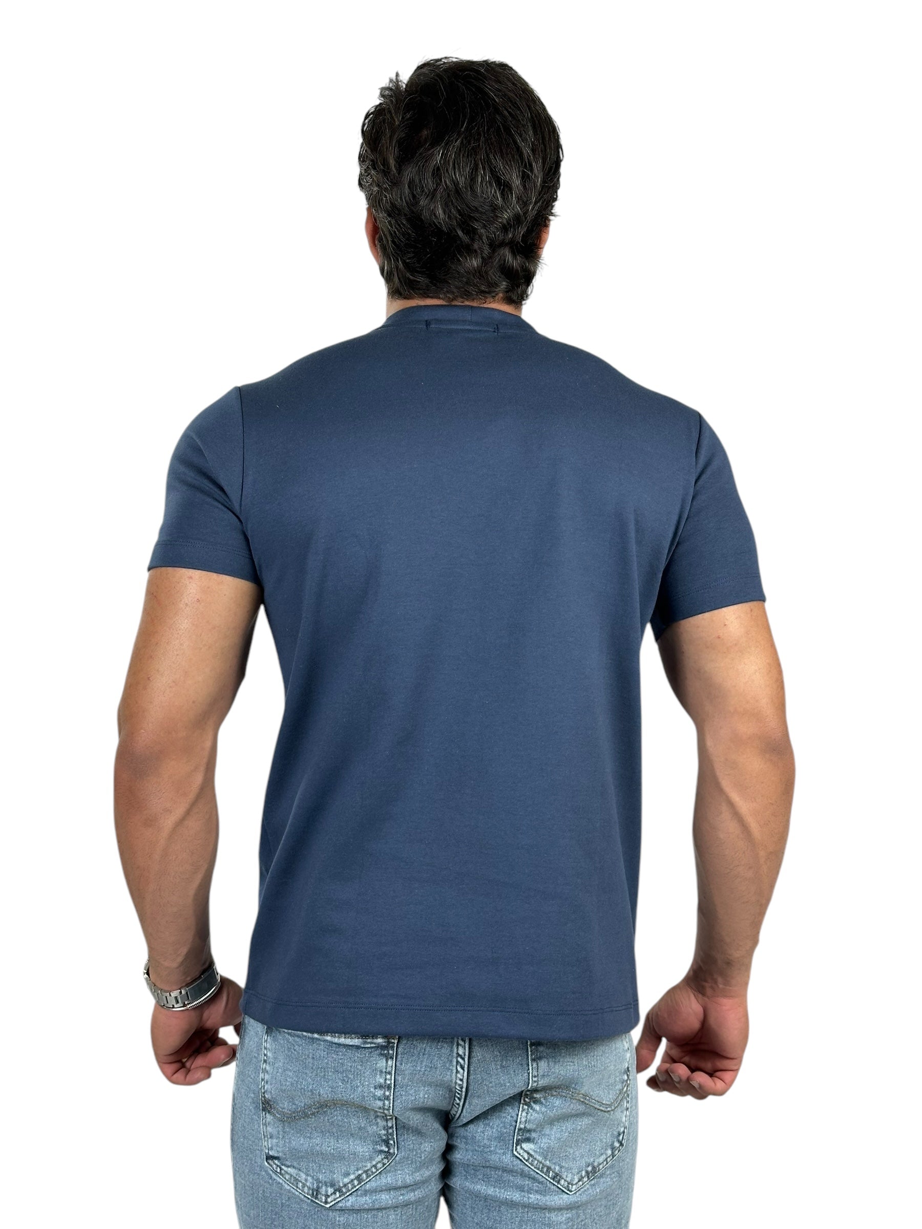 CAMISETA MALHAO GOLA MEDIA  AZUL MARINHO ZIGMA