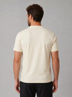 CAMISETA SUEDINE GOLA CRUZADA CREME ZIGMA