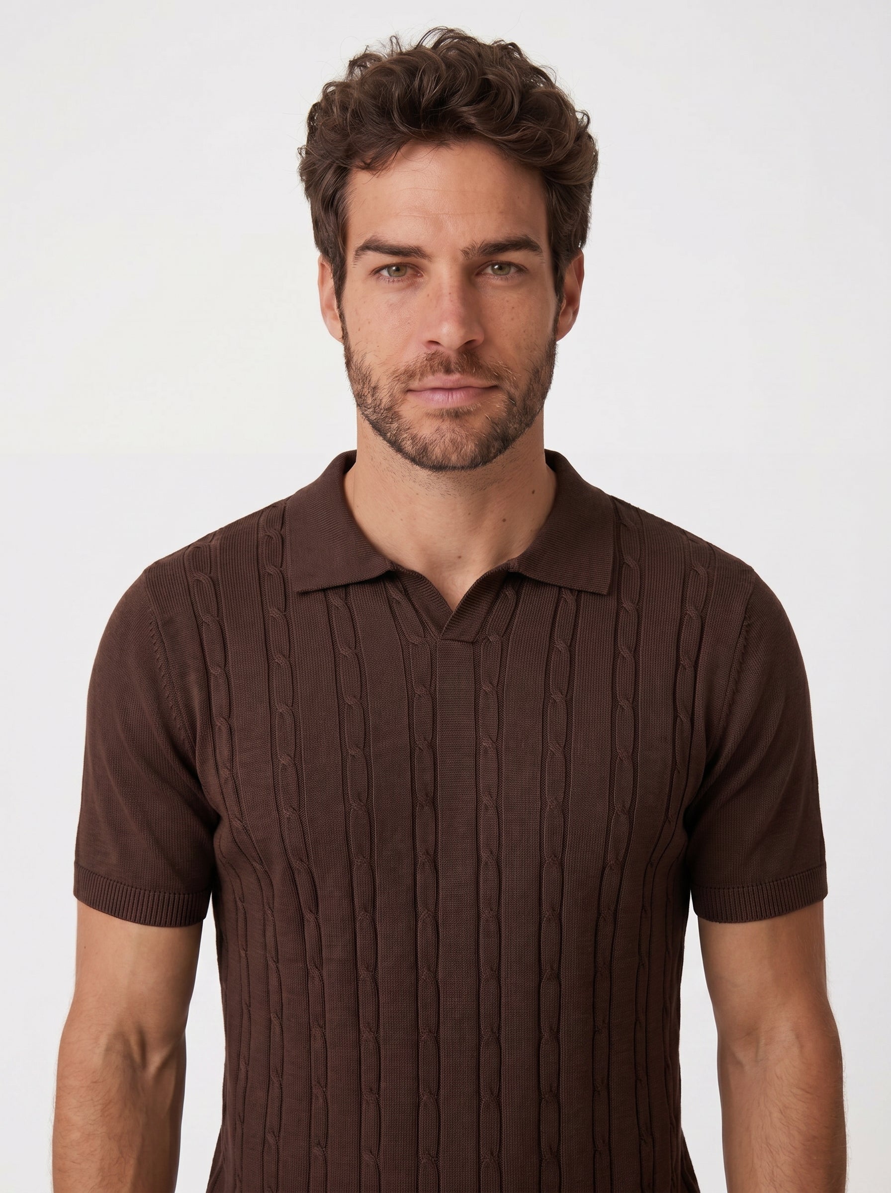 POLO RIVIERA V TRICOT MARROM ZIGMA