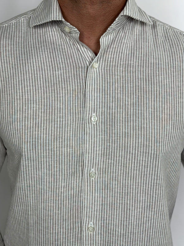 CAMISA M/L LINHO RIVIERA SABBIA ZIGMA