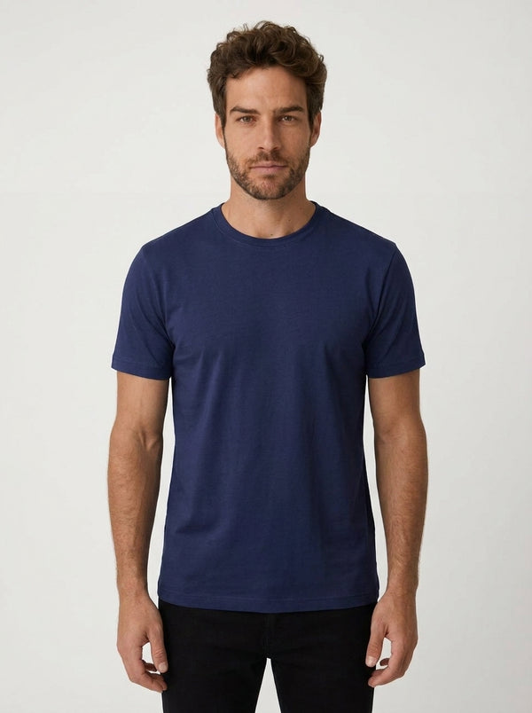 CAMISETA ESSENTIAL COTTON PREMIUM AZUL MARINHO ZIGMA