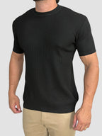 CAMISETA TRICO TEXTURE PRETA ZIGMA