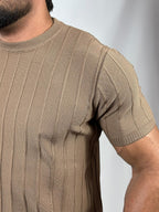 CAMISETA TRICOT RIVAGE MARROM ZIGMA