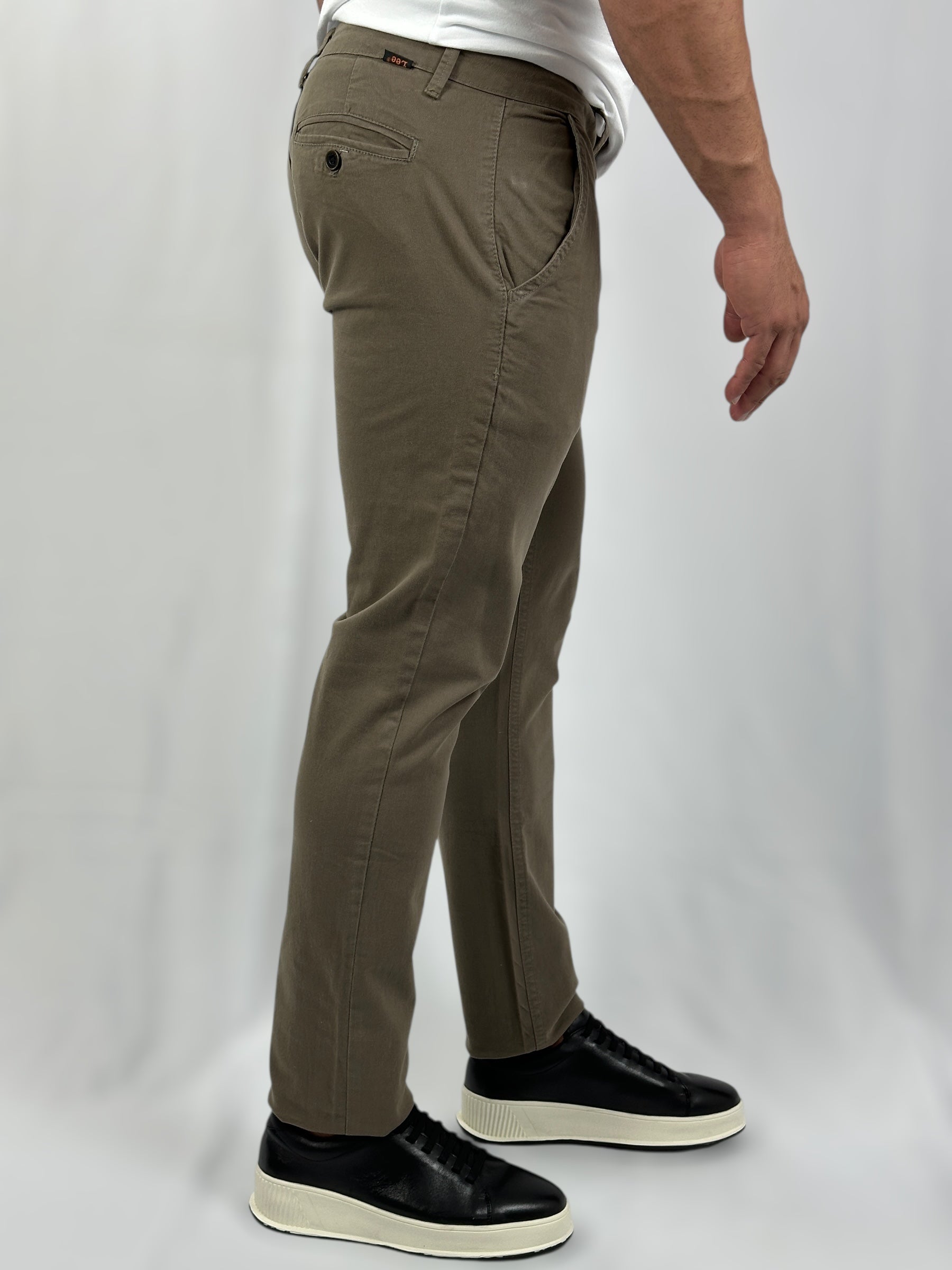 CALÇA SLIM CHINO NEW STRECH MILITAR SOFT LEE
