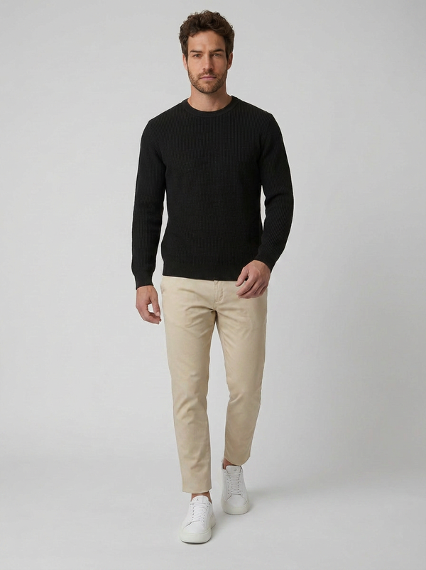 SUETER TRICO TEXTURE PRETO ZIGMA