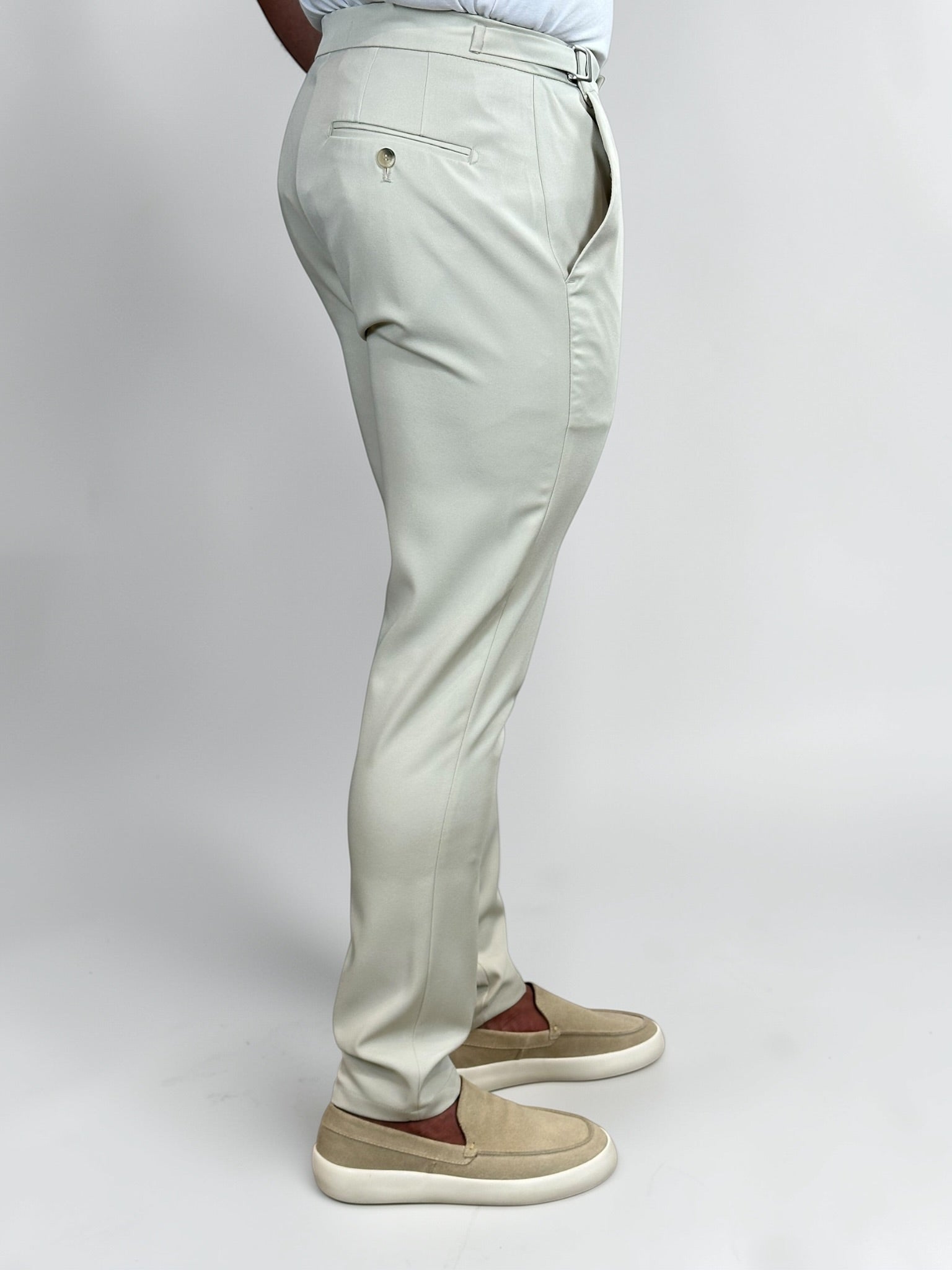 CALÇA ALF VIENA AJUSTE LATERAL AREIA ZIGMA