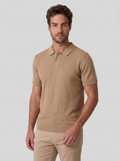 POLO TRICÔ TEXTURIZADA AREIA ZIGMA